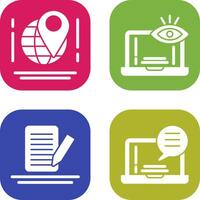 Map and Monitoring Icon vector
