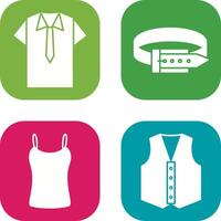 Shirt and Tie and Belt Icon vector