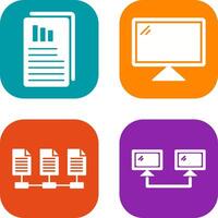 Reports and Computer Icon vector