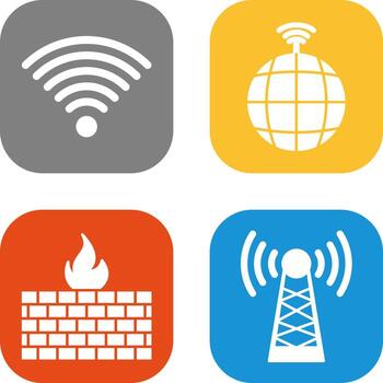 señal en usuario y global señales icono vector