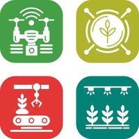 Analytics and Drone Icon vector