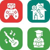 juego controlador y hogar reparar icono vector