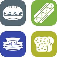 Sandwich and Hotdog Icon vector