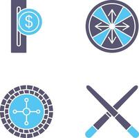 slot for coins and roulette With arrows Icon vector