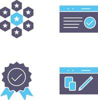 reputaion management and qc passed Icon vector