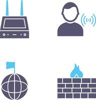 router and signal Icon vector