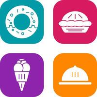 Donut and Pie Icon vector