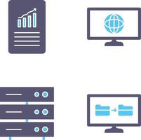 data files and weather global Icon vector