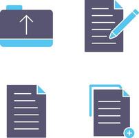 folder and edit document Icon vector