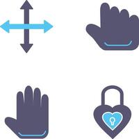 move and hold Icon vector