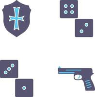 Dice and Shield Icon vector