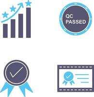 Reputation Management and QC Passed Icon vector