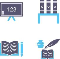 Classroom Board and Bookstand Icon vector