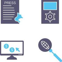 Press Releases and Management Icon vector