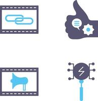 Link Optimization and Like Marketing Icon vector