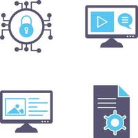 Data Security and Content Production Icon vector