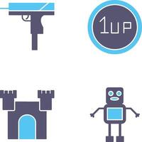 Gun and 1UP Icon vector