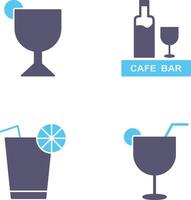 bebidas café y Jerez icono vector