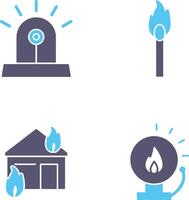 siren and lit matchstick Icon vector