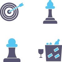 Dartboard and Bishop Icon vector