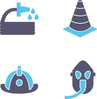 water hose and cone Icon vector