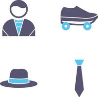 Man and Skates Icon vector