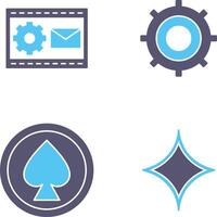 Blogging Service and Setting Icon vector