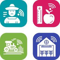 Farmer and Measure and Measure Icon vector