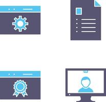 analítica y web mejoramiento icono vector