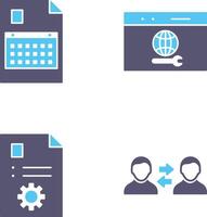 content planning and web support Icon vector