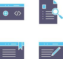 limpiar código y caso estudiar icono vector