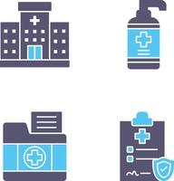 Hospital and coid Icon vector