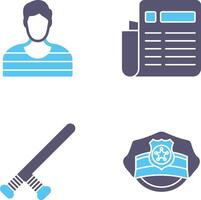 Prisioner and Newespaper Icon vector