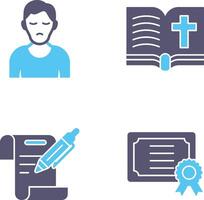 bible and Conict Icon vector