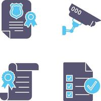 Document and Cctv Icon vector