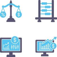 Scale and Abacus Icon vector