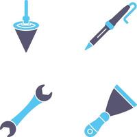 Plumb Bob and Soldering Icon vector