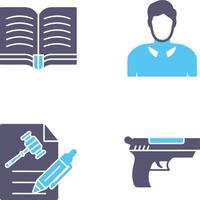 Book and Judge Icon vector