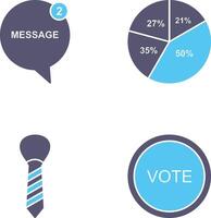 Message Bubbles and Pie Chart Icon vector