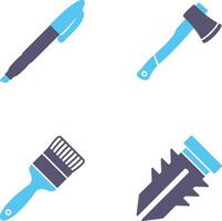 Marker and Axe Icon vector