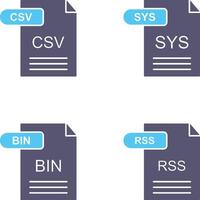 CSV and SYS Icon vector
