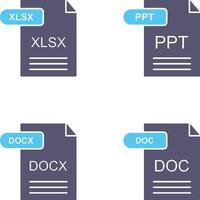 XLSX and PPT Icon vector