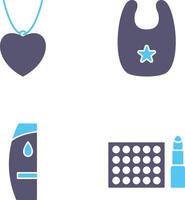 Locket and Bib Icon vector