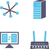 Internet and Server Network Icon vector