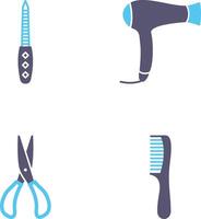 Nail File and Hair Dryer Icon vector