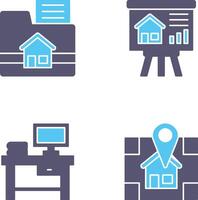 Folder and Presentation Icon vector