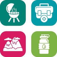 Bbq and First Aid Icon vector