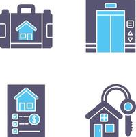 Briefcase and Elevator Icon vector