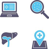 Laptop and Analytics Icon vector