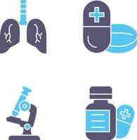 Lung and Medicine Icon vector